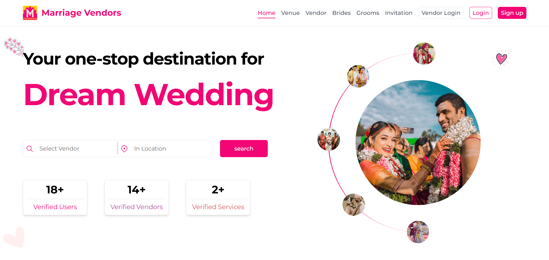 Marriage Vendors Launch