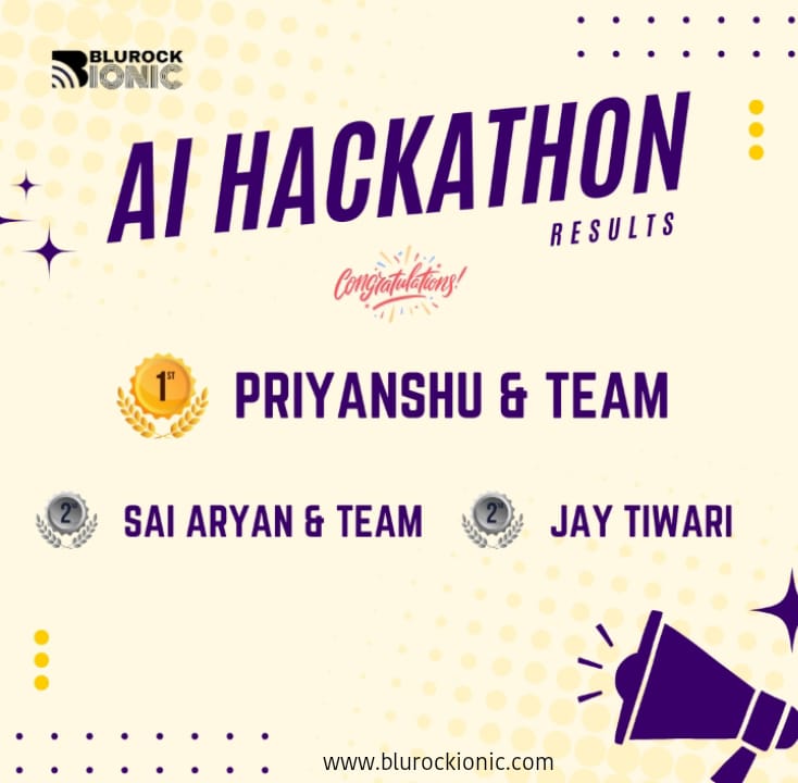Blurockionic AI Hackathons Silver Medal